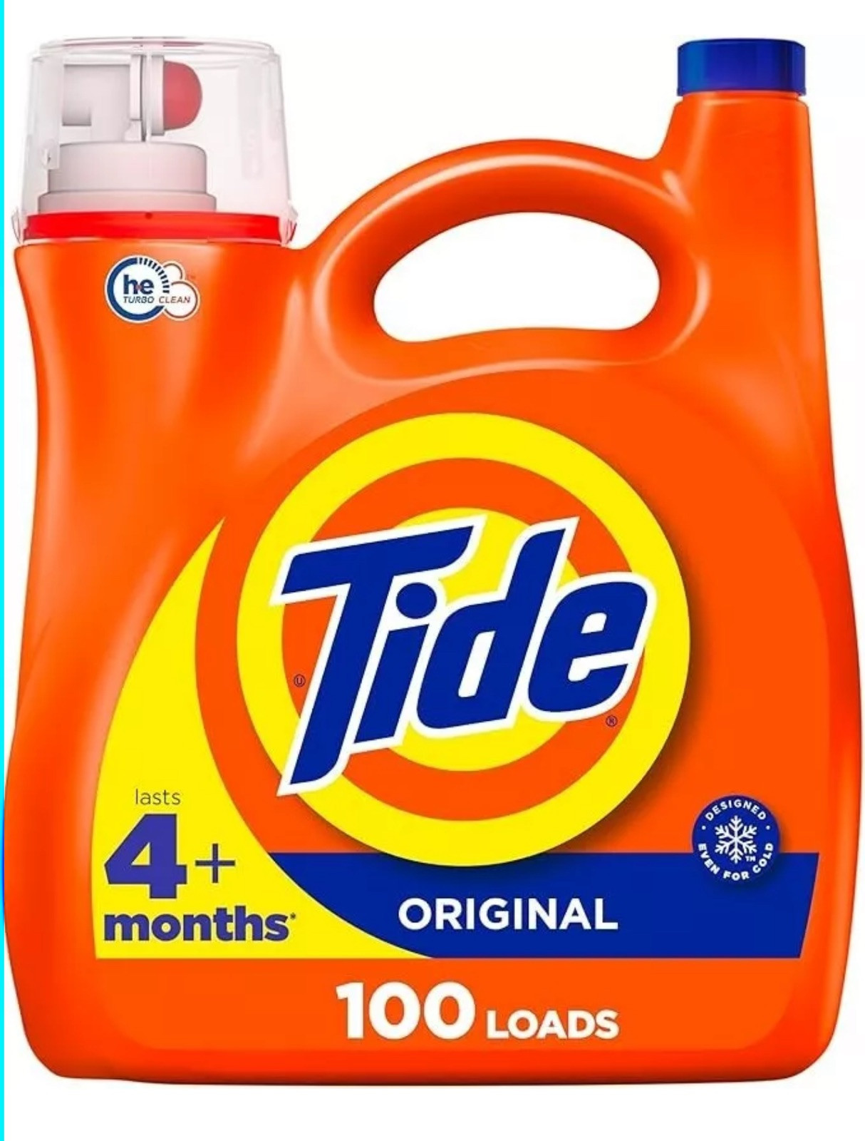 Tide Liquid Laundry Detergent, Original, 100 Loads, 132 fl oz, HE Compatible