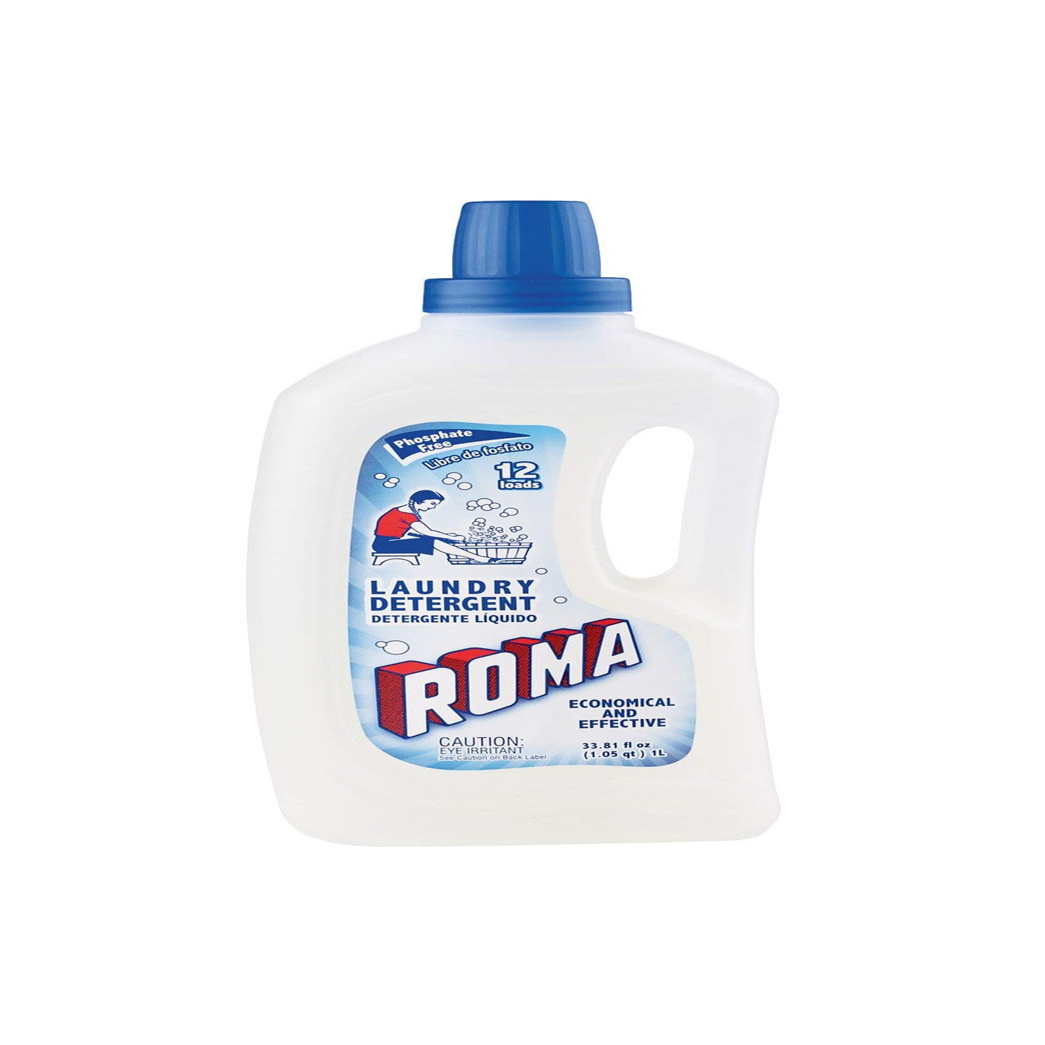 Roma Liquid Laundry Detergent 33.8 fl oz – Biodegradable, HE Compatible, Economi