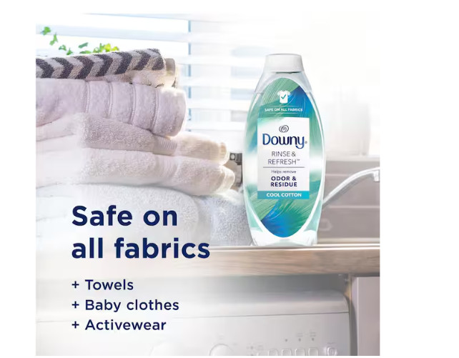 Rinse and Refresh Odor Remover Cool Cotton Scent Liquid Fabric Softener, 70-Load