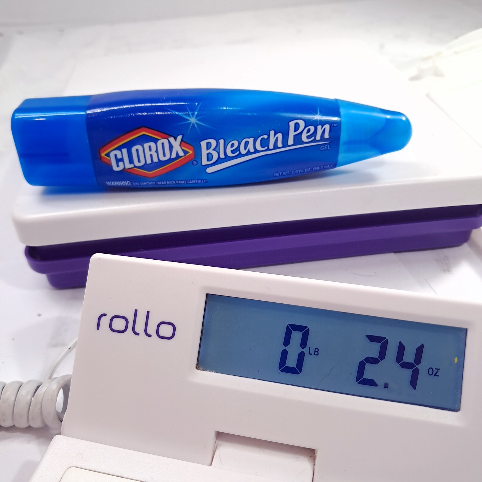 Clorox Bleach Pen Gel Dual-Tipped Scrubber & Fine Point blue Discontinued READ