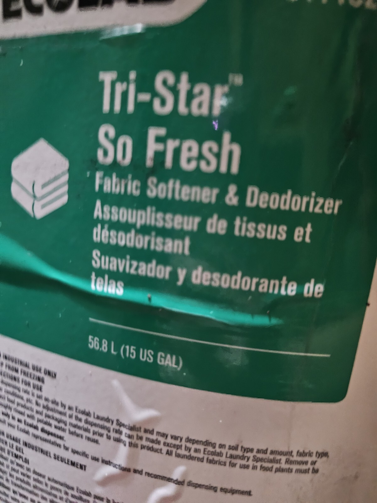Ecolab 15 Gallon Tri-Star So Fresh Fabric Softener LOCAL PICKUP*** Hotels Motel