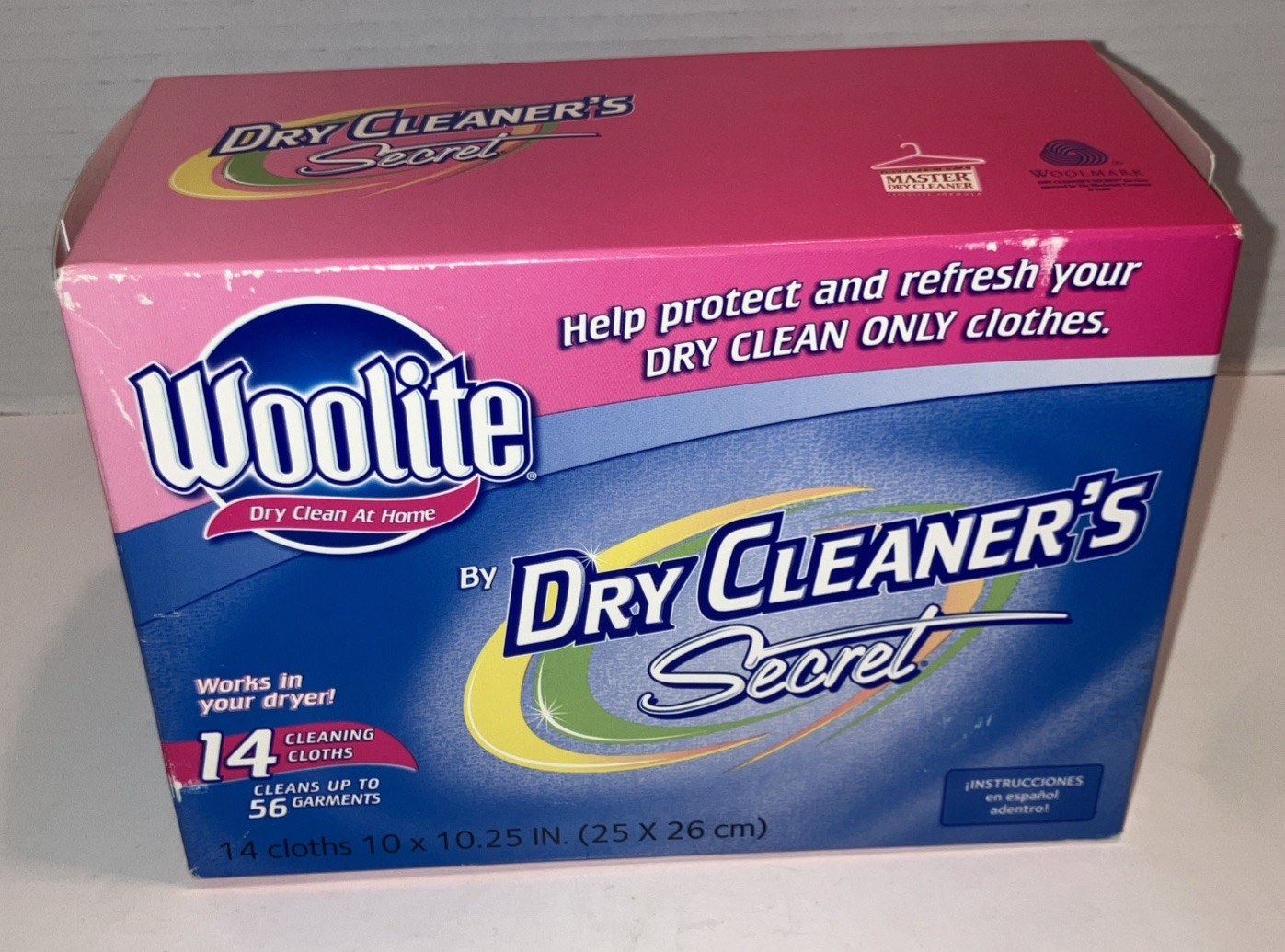 Woolite Dry Clean At Home By Dry Cleaner’s Secret 14 Pack Cloths NIB!
