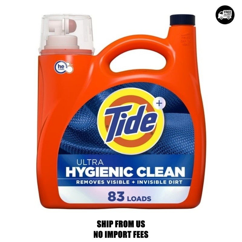 Tide Ultra Hygienic Clean Liquid Laundry Detergent, Original Scent, 117 fl oz, 8