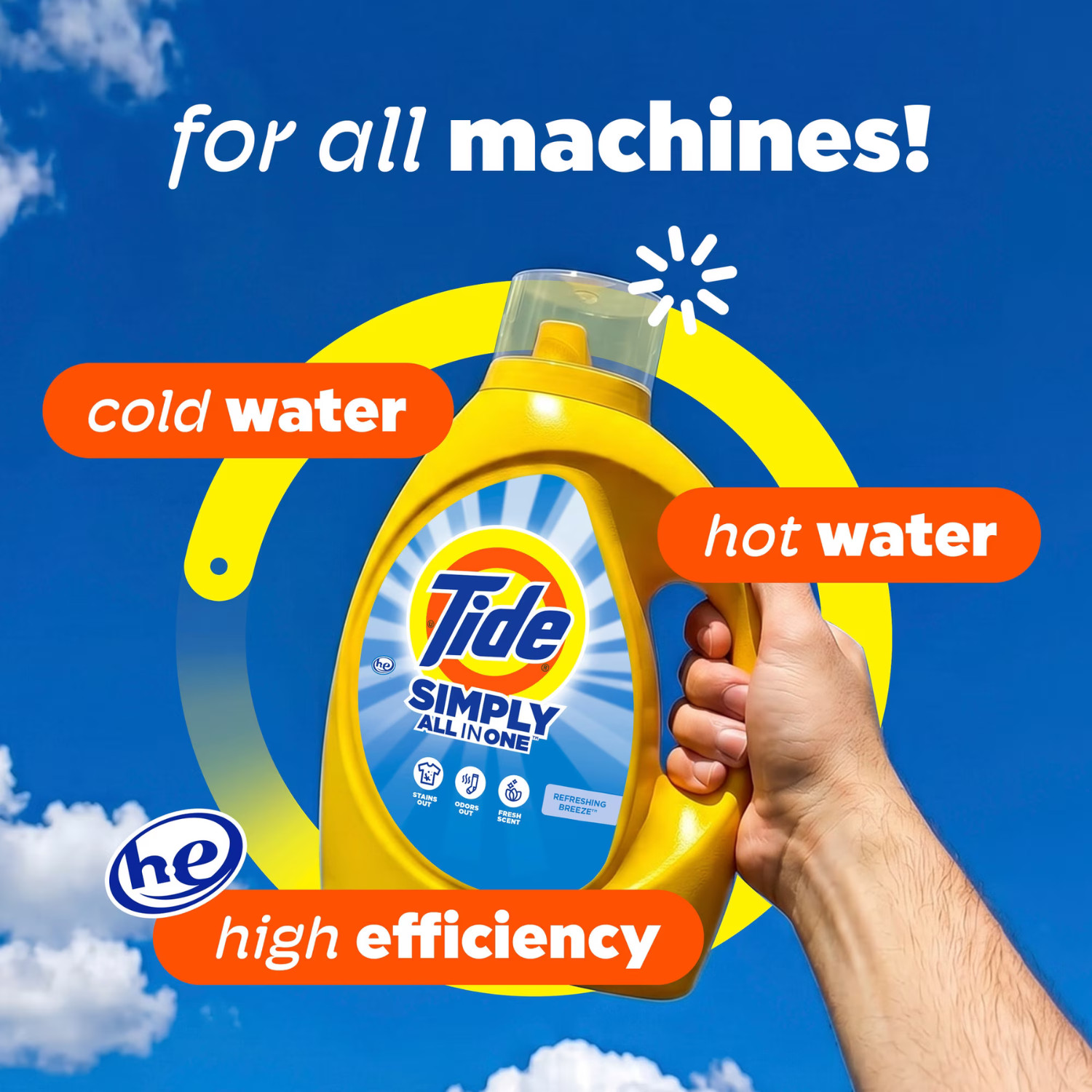 Tide Simply All-In-One Liquid Laundry Detergent Refreshing Breeze 173 oz, 2 Pack