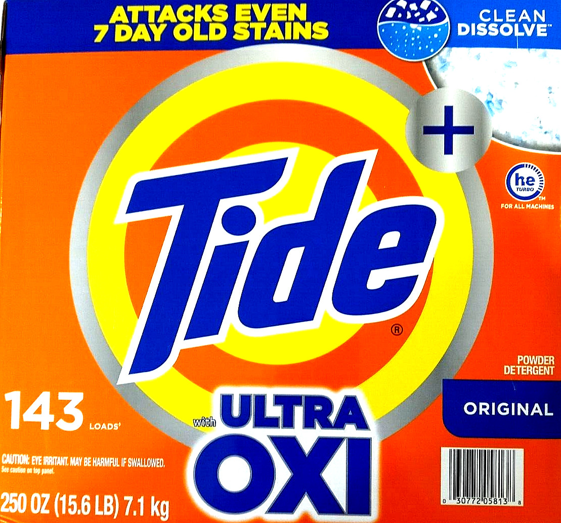 Tide Ultra Oxi he Powder Laundry Detergent Original 250 oz (15.6 lb) 143 loads