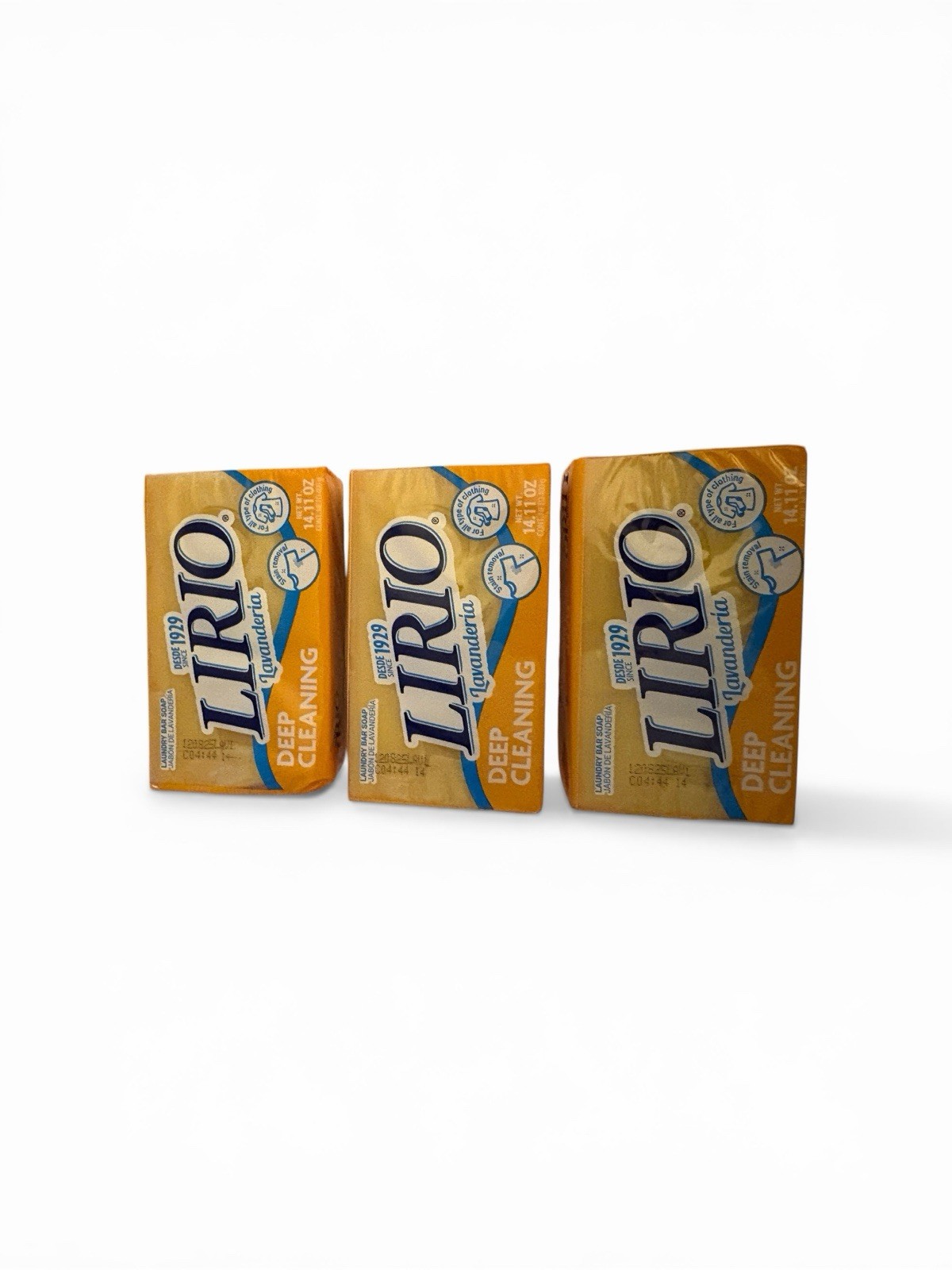 Lirio Laundry Bar Soap Deep Cleaning Lot 3 Bars