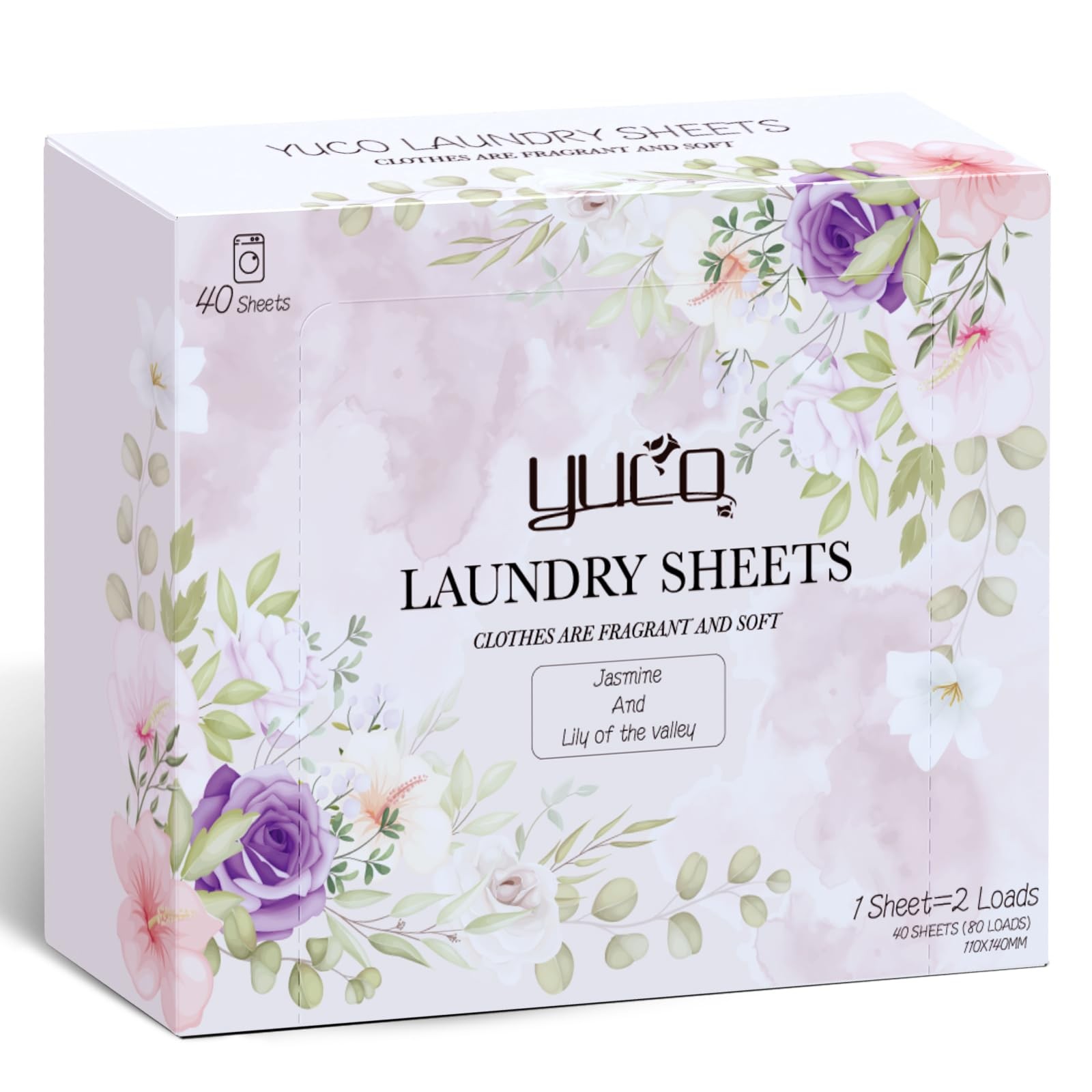 Laundry Detergent Sheets Amber Sandalwood and Jasmine Lily of the Valley Scen…