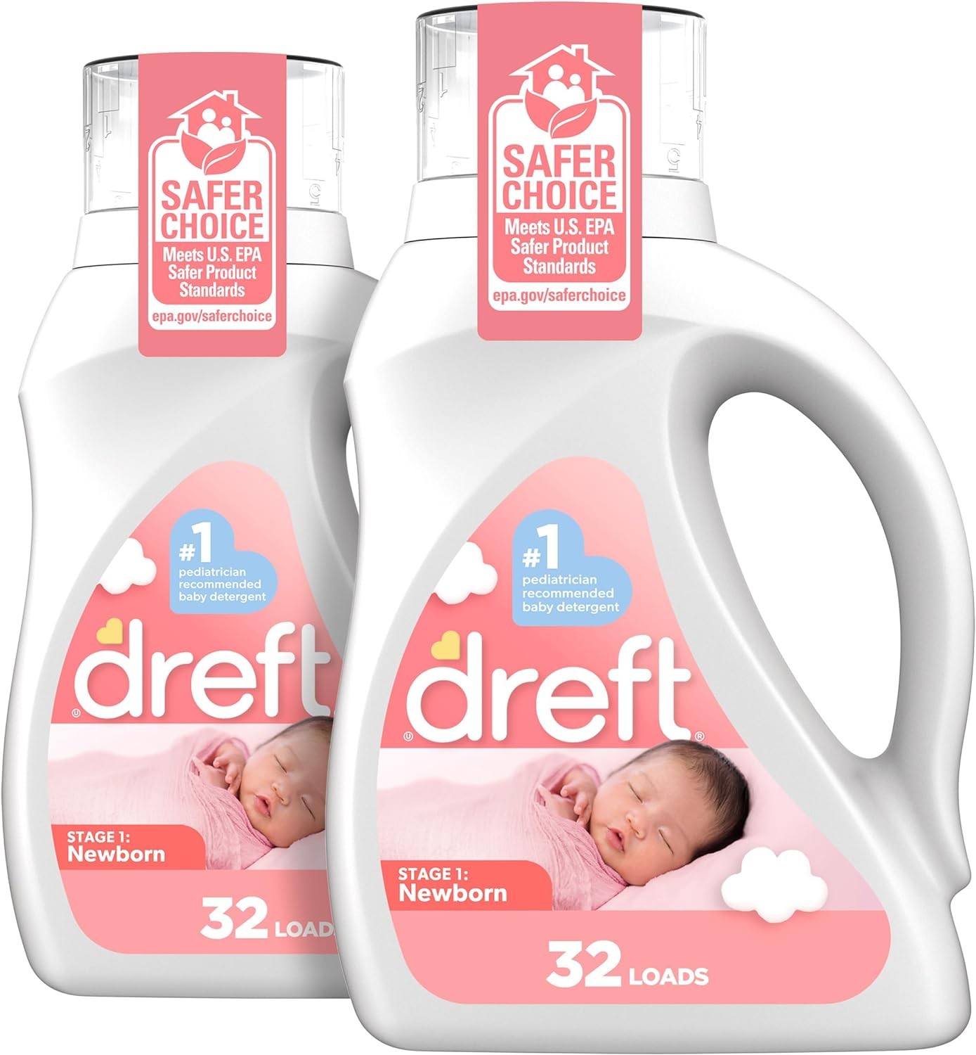 Dreft Newborn Baby Liquid Laundry Detergent, Gentle on Sensitive Skin, HE Compat