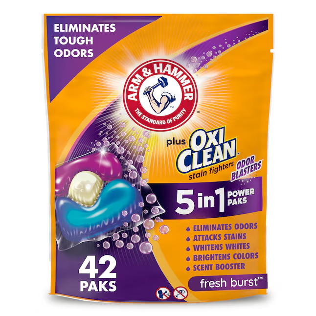 Arm & Hammer 42 -Pack Fresh Burst HE Laundry Detergent 42 Loads 42 -Count