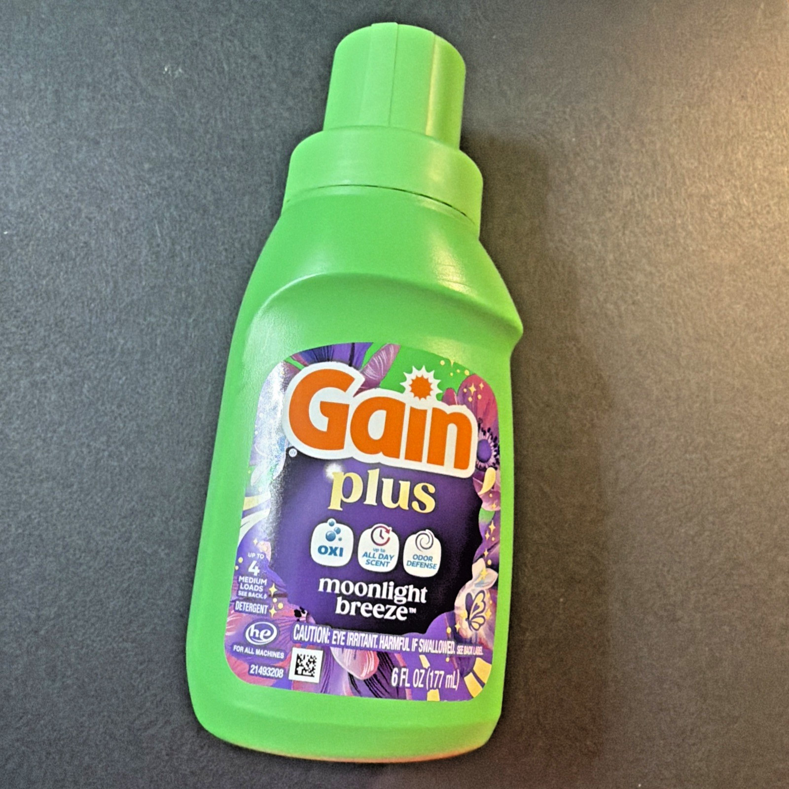 6 Gain Plus MOONLIGHT BREEZE Liquid Laundry Detergent Odor Defense 6fl oz Each