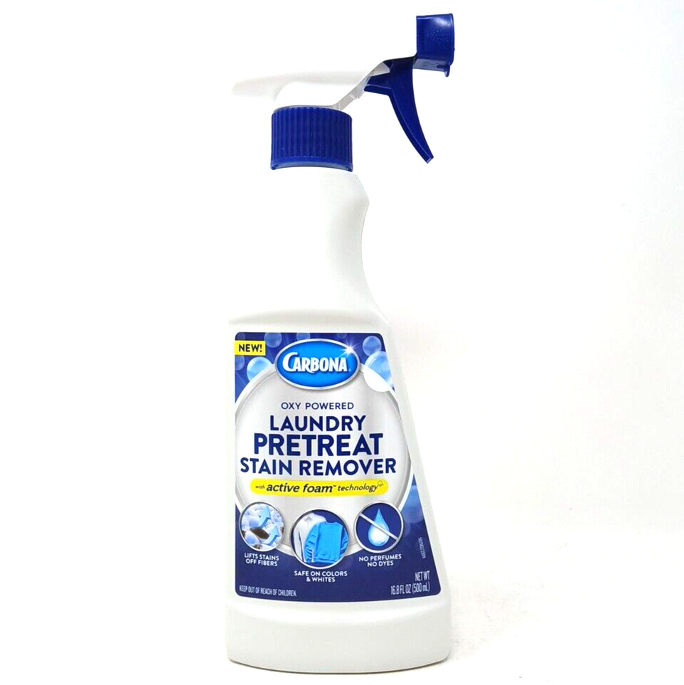 CARBONA Laundry Pretreat Stain Remover Oxy Powered Spray 16.8oz