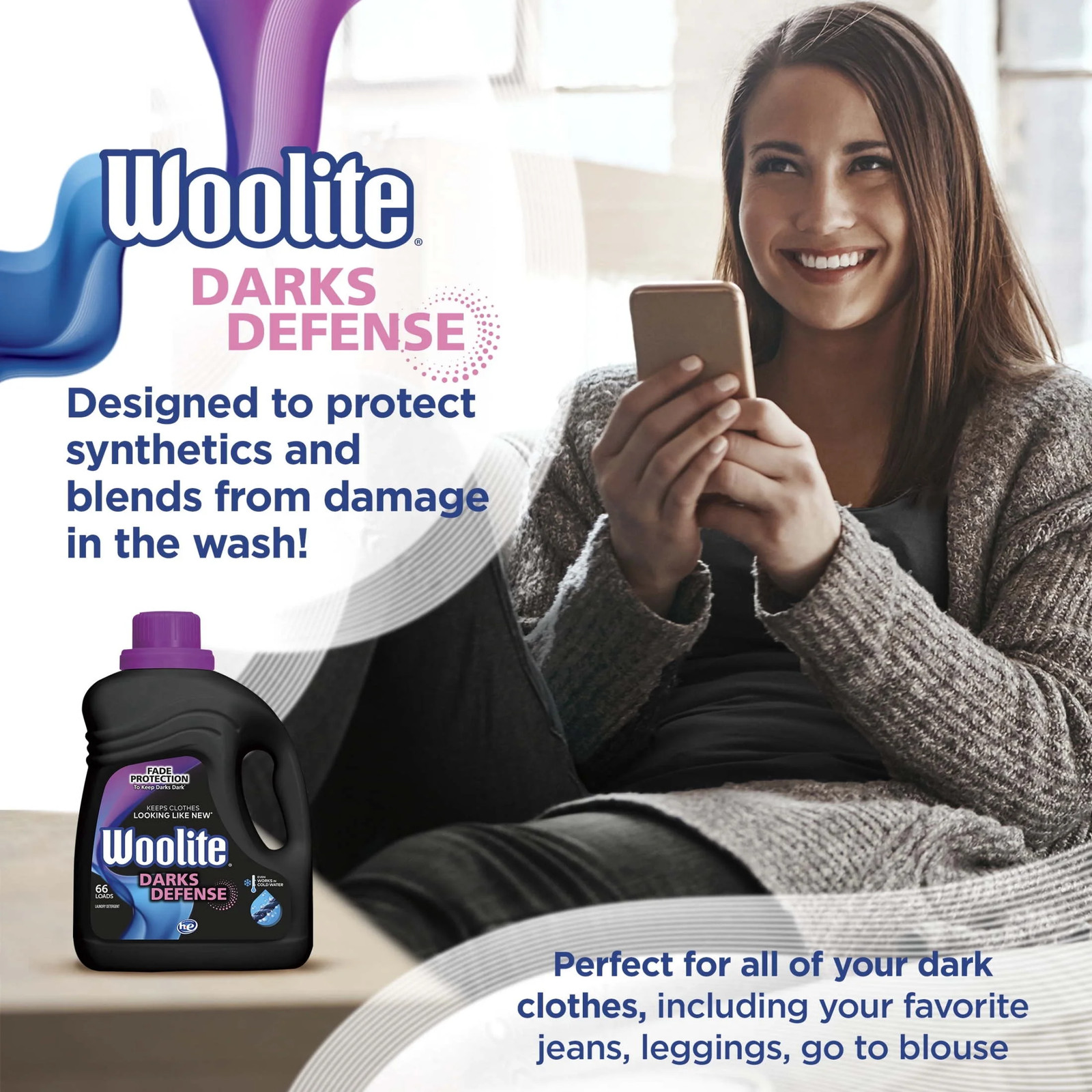 Darks Defense Liquid Laundry Detergent – Protects Dark Clothes from Fading, 66