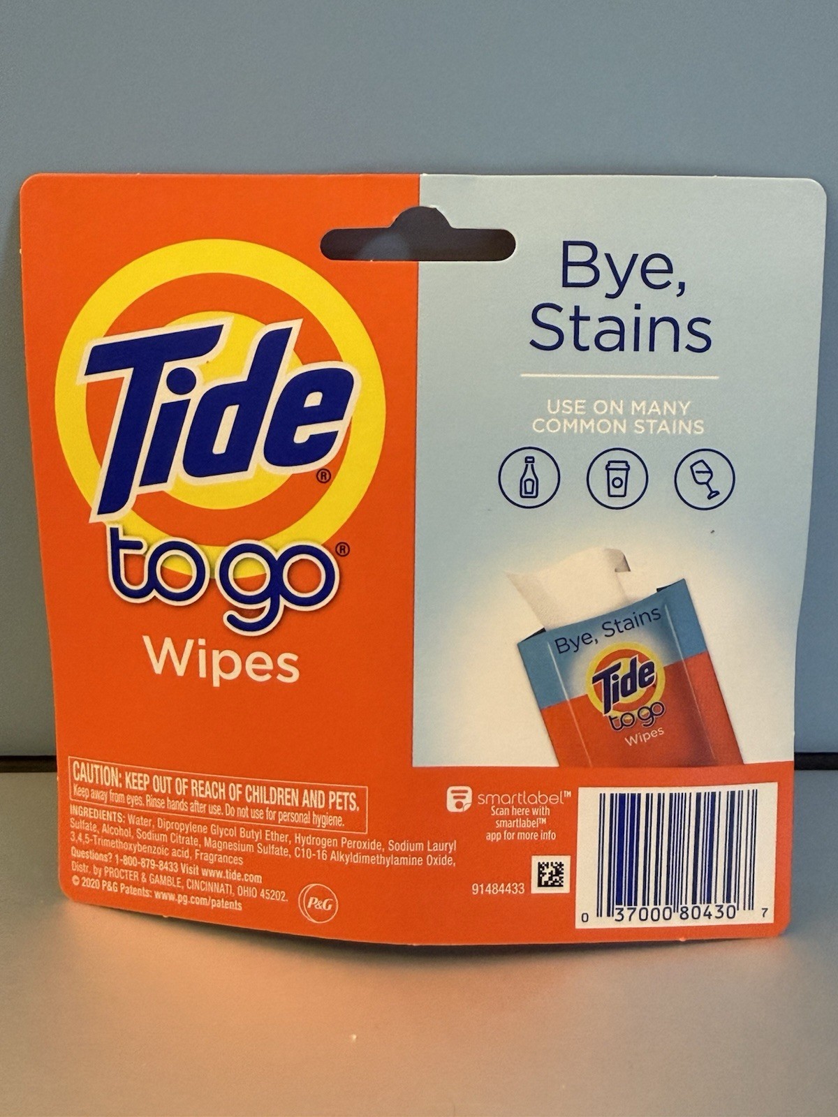 Tide to Go 6 X 5 Instant Stain Remover Wipes – 10, 2 Pk (20 Wipes Total)