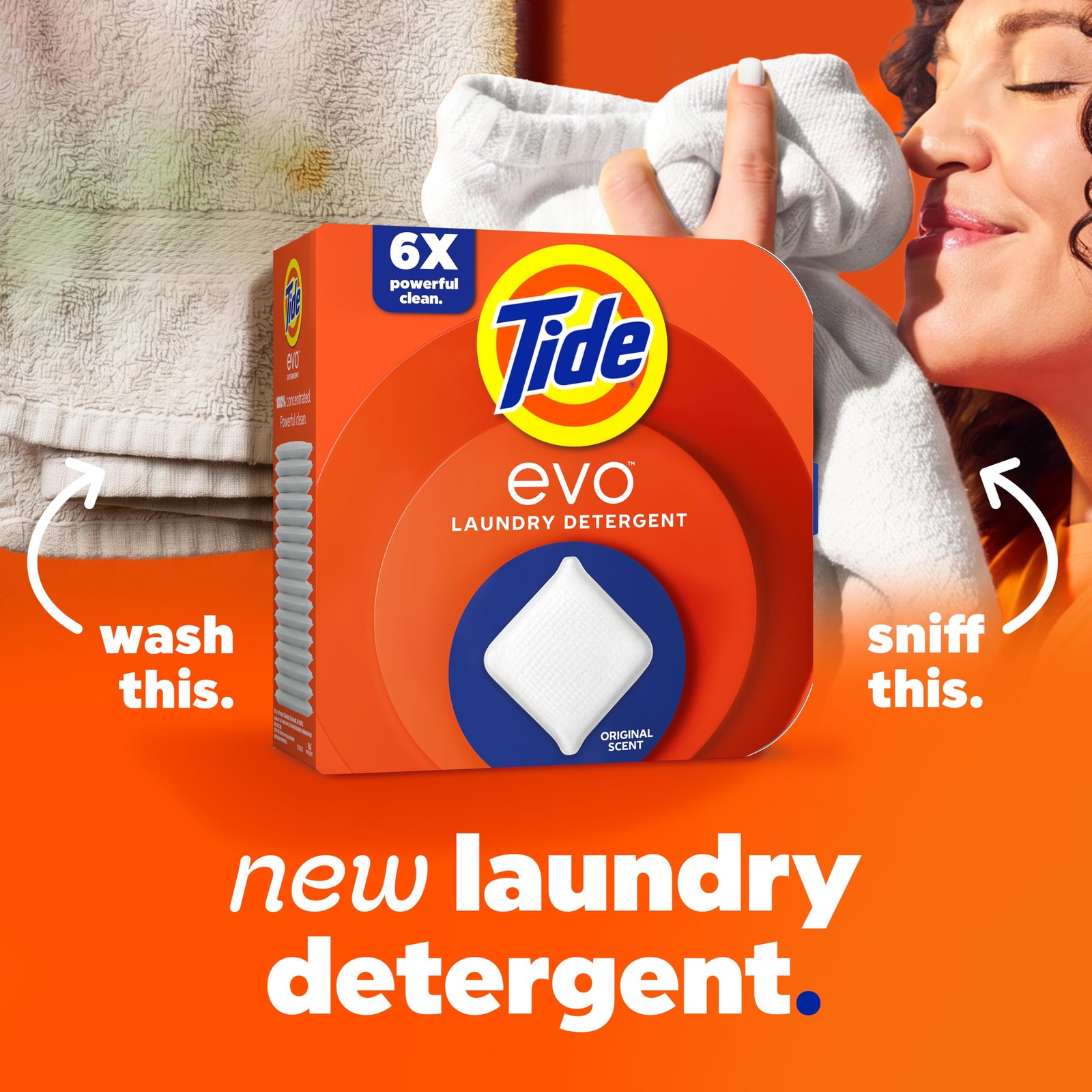 Tide evo Laundry Detergent Original Scent Works 42 Count (Pack of 1), White