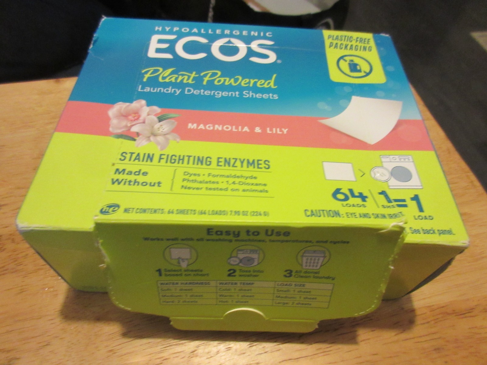 ECOS Laundry Detergent Sheets Vegan, No 50 Count (Pack of 1), Magnolia & Lily