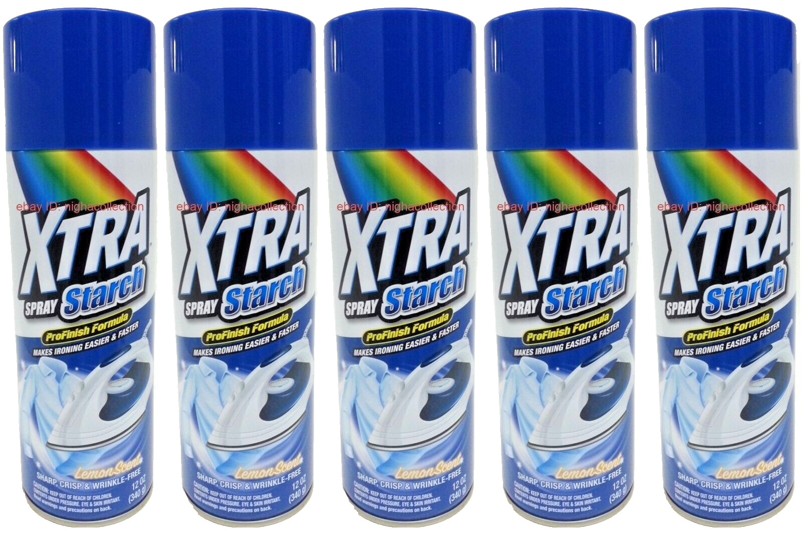( LOT 5 ) The.H.Store Xtra Heavy Starch lemon Scent Crisp Finish 12 Oz Each NEW