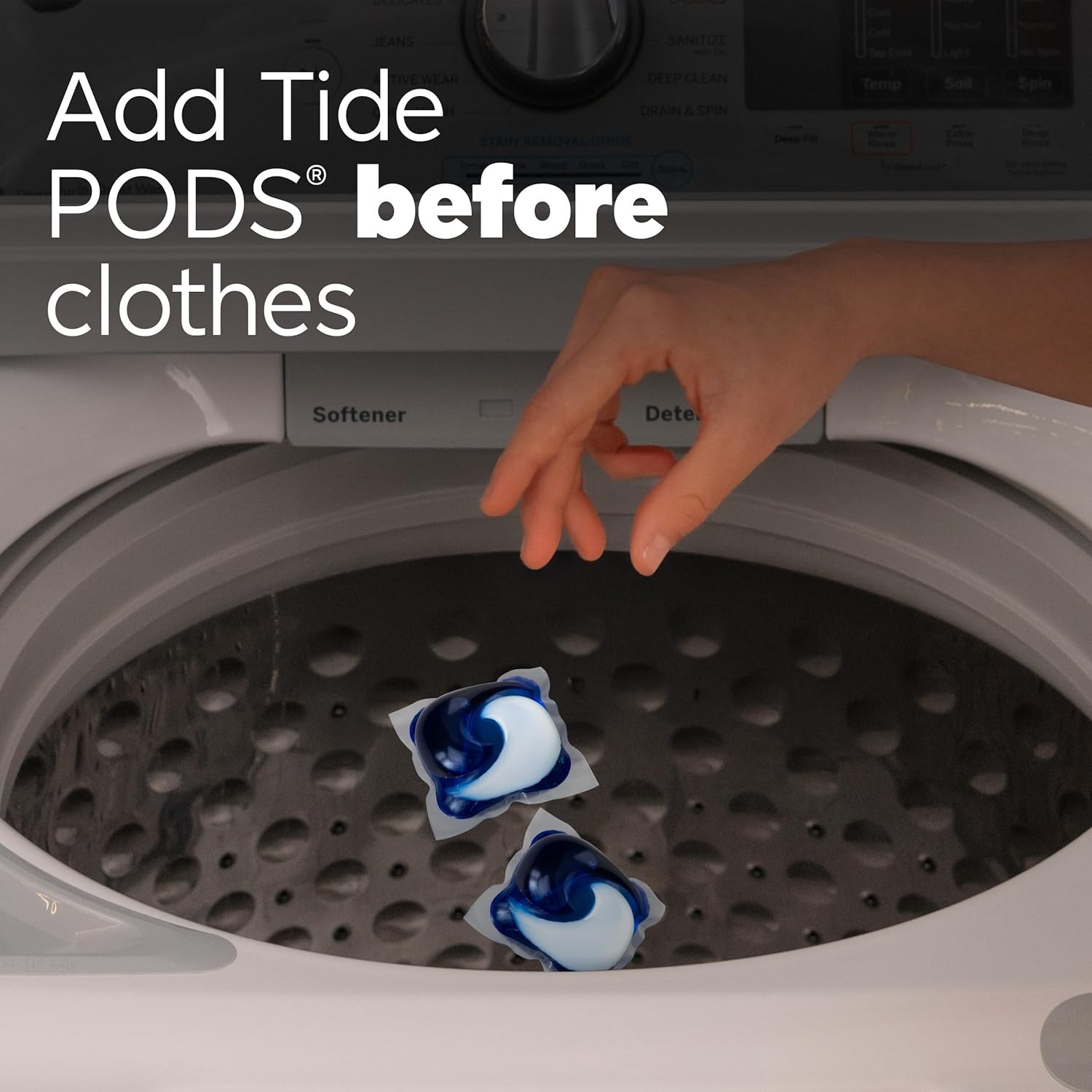 PODS 3-in-1 Laundry Detergent Pacs, 42 Count, Stain Remover & Odor Fighter