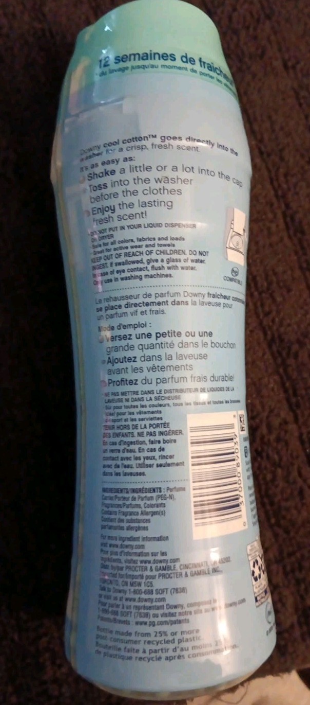New Downy Cool Cotton In Wash Scent Boosters 8.6 Oz (K57)