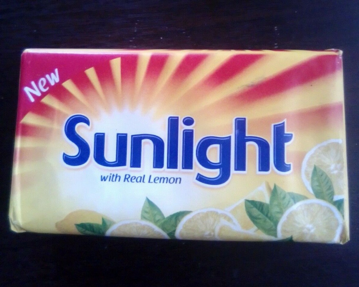 Sunlight LaundaryBar115g With Real Lemon Fresh aroma To clean cloth freeshipping