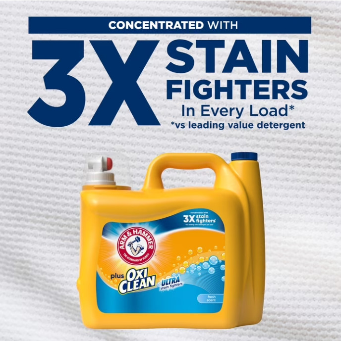 ARM & HAMMER Plus OxiClean Ultra Stain Fighters Detergent 158.6 fl oz