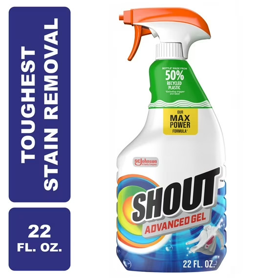 3pack Shout Advanced Action Gel Laundry Stain Remover 22fl oz Best Shout Formula