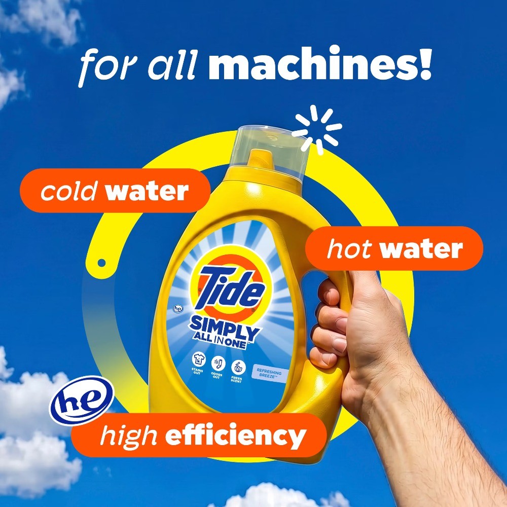 Simply Laundry Detergent Liquid, All-In-One, 85 Loads, 107 fl oz