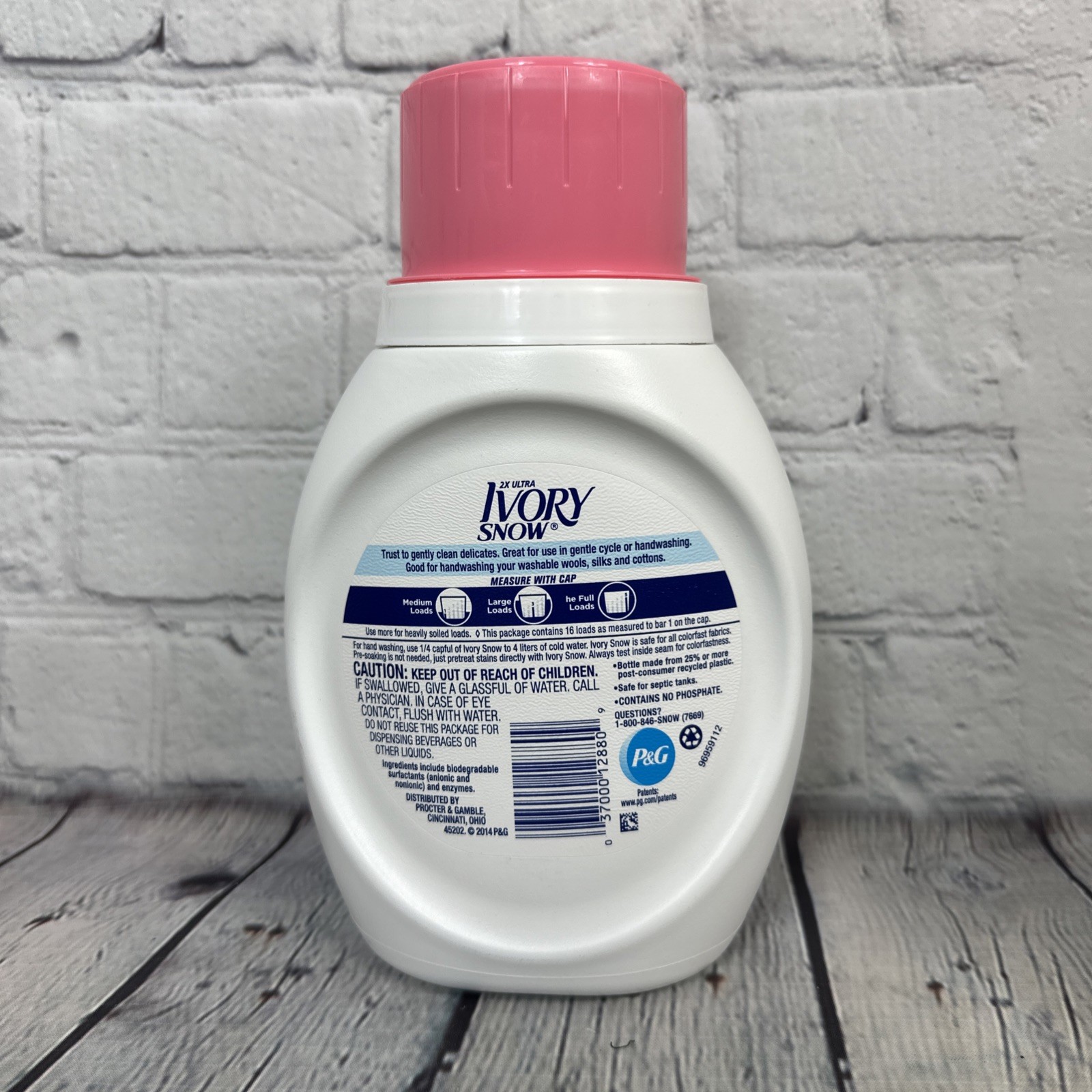 1-IVORY Snow 2X Ultra Gentle Care Detergent Liquid 25 fl oz~ PINK Opaque Cap