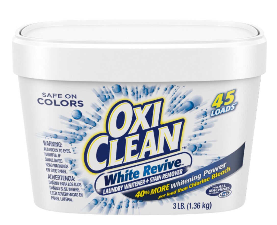 OxiClean White Revive Laundry Whitener Powder, 3 Lbs, 45 Loads