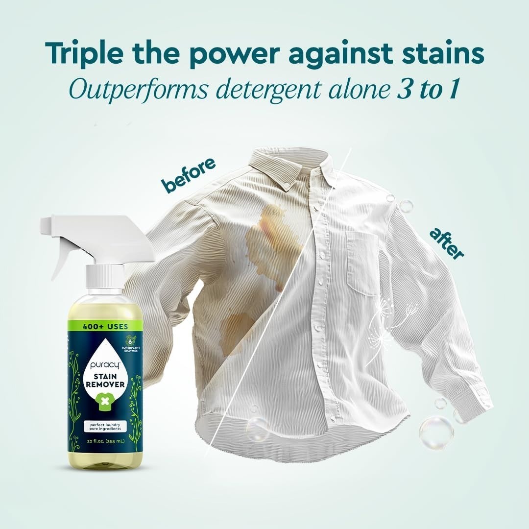 Puracy Stain Remover Spray Mold Mildew Iron Remove Prevent Rust Stains Laundry