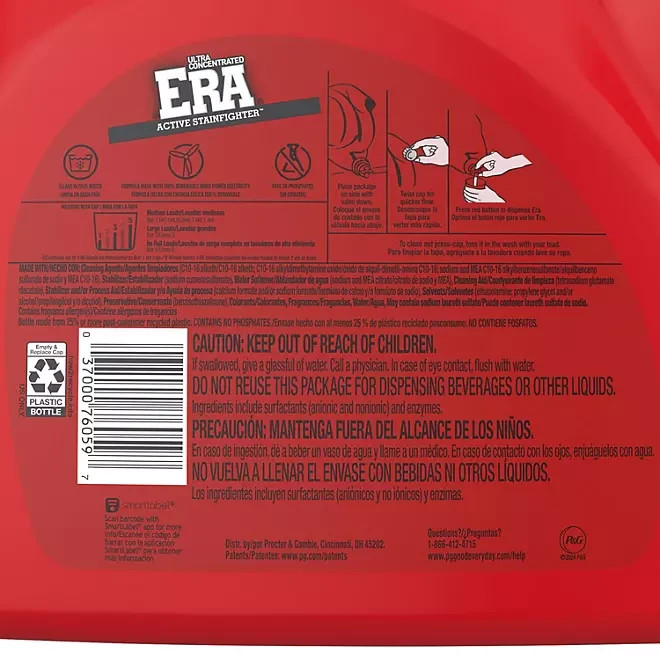 Era Active Stainfighter Ultra Concentrated Liquid Laundry Detergent 200 oz,146