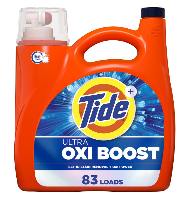 Tide with Ultra Oxi Boost, Advanced Stain Remover 117 fl oz 83 Loads