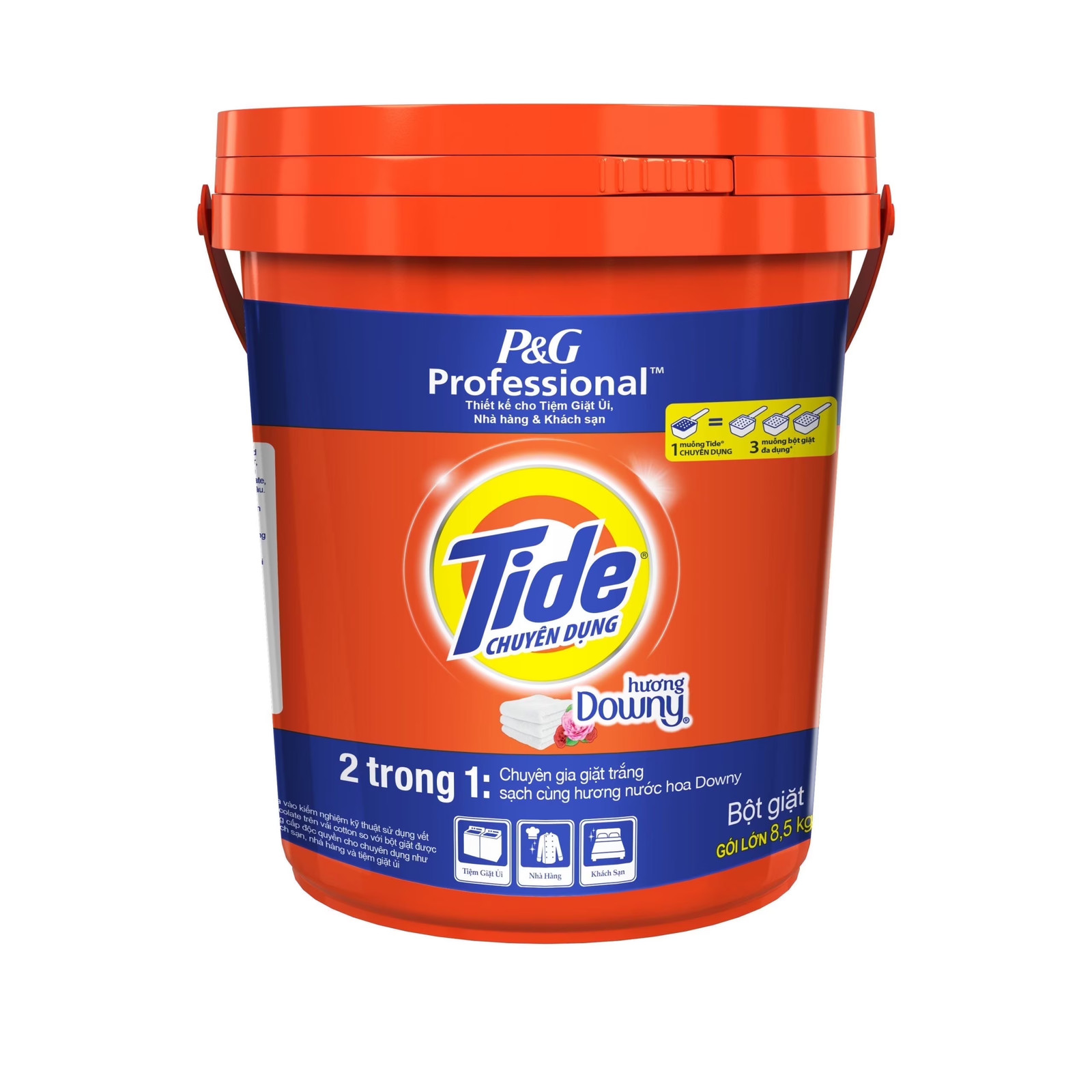Professional Tide Downy Laundry Detergent Powders Bucket, 8.5 kg Long Fragrance