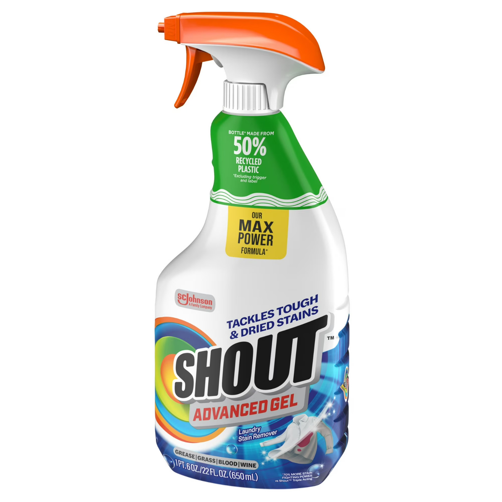Shout Advanced Action Gel Laundry Stain Remover 22 fl oz 3 Pack