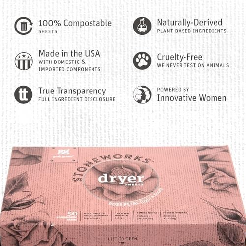 Compostable Dryer Sheets 160 Count Fragrance Free Unscented Fabric Softener