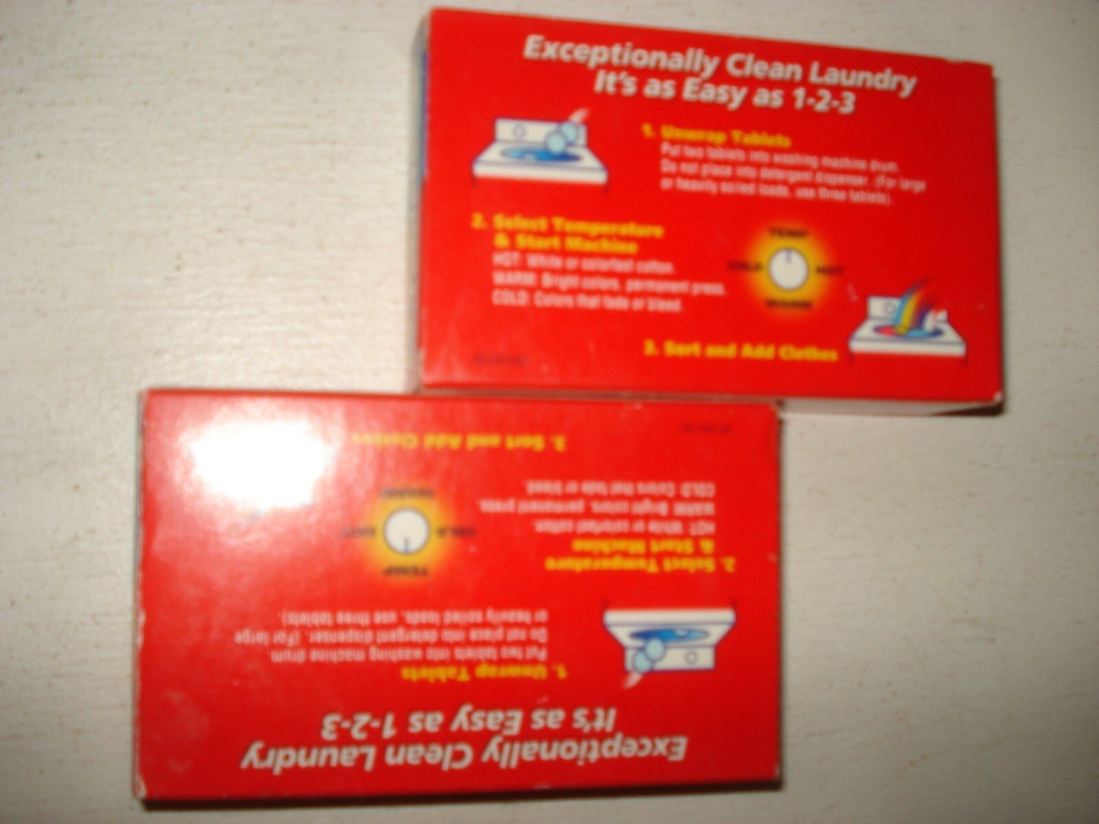 2 boxes Vintage WISK Laundry Tablets 2000 Sample 2 tablets per box