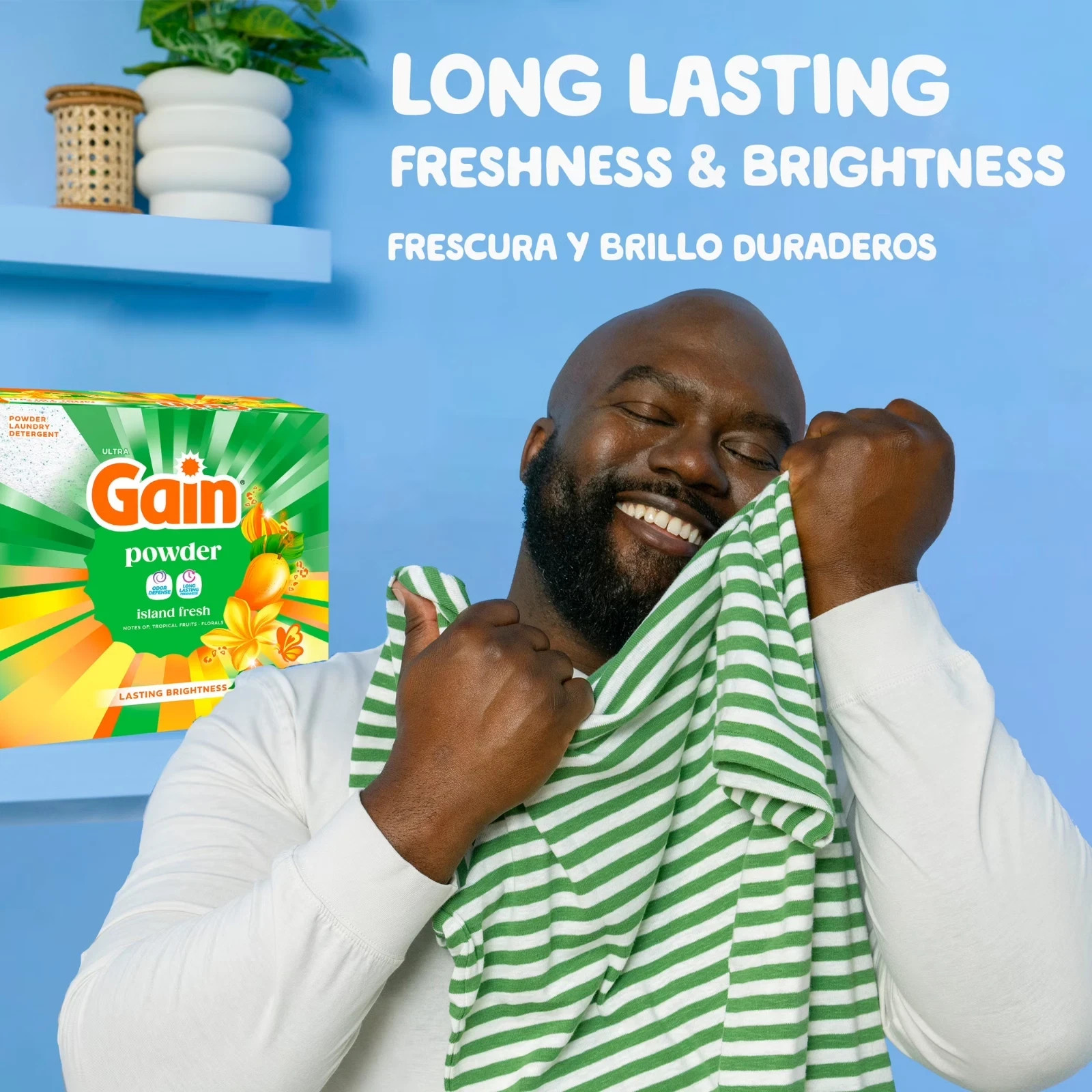 Gain Powder Laundry Detergent, Island Fresh Scent, 82 oz, 89 Loads-Free Shipping
