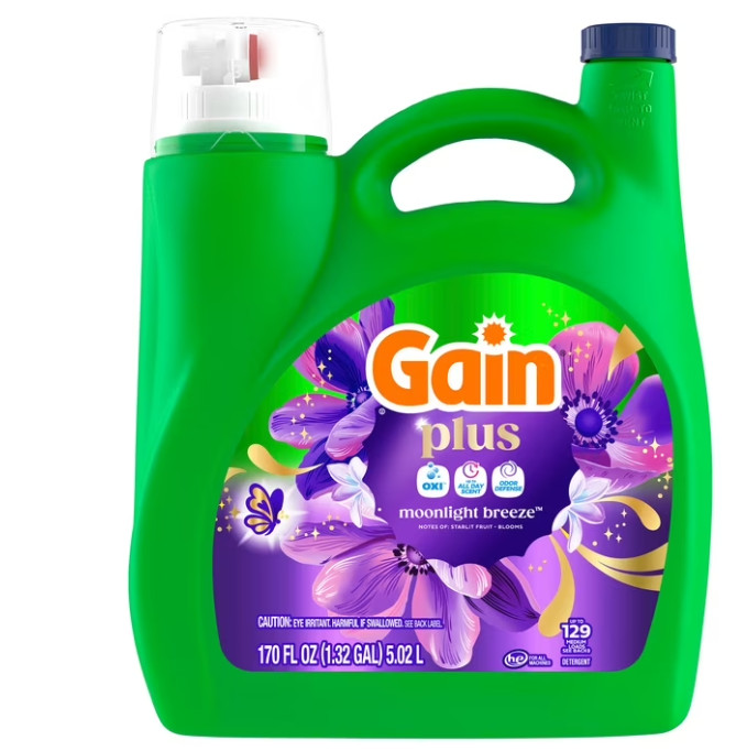 Gain Plus OXI Liquid Laundry Detergent Moonlight Breeze 170 fl oz