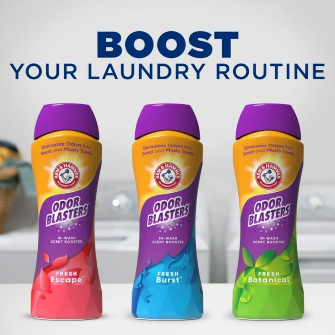 ARM & HAMMER Odor Blasters Fresh Burst In-Wash Laundry Scent Booster, 24 oz Bott