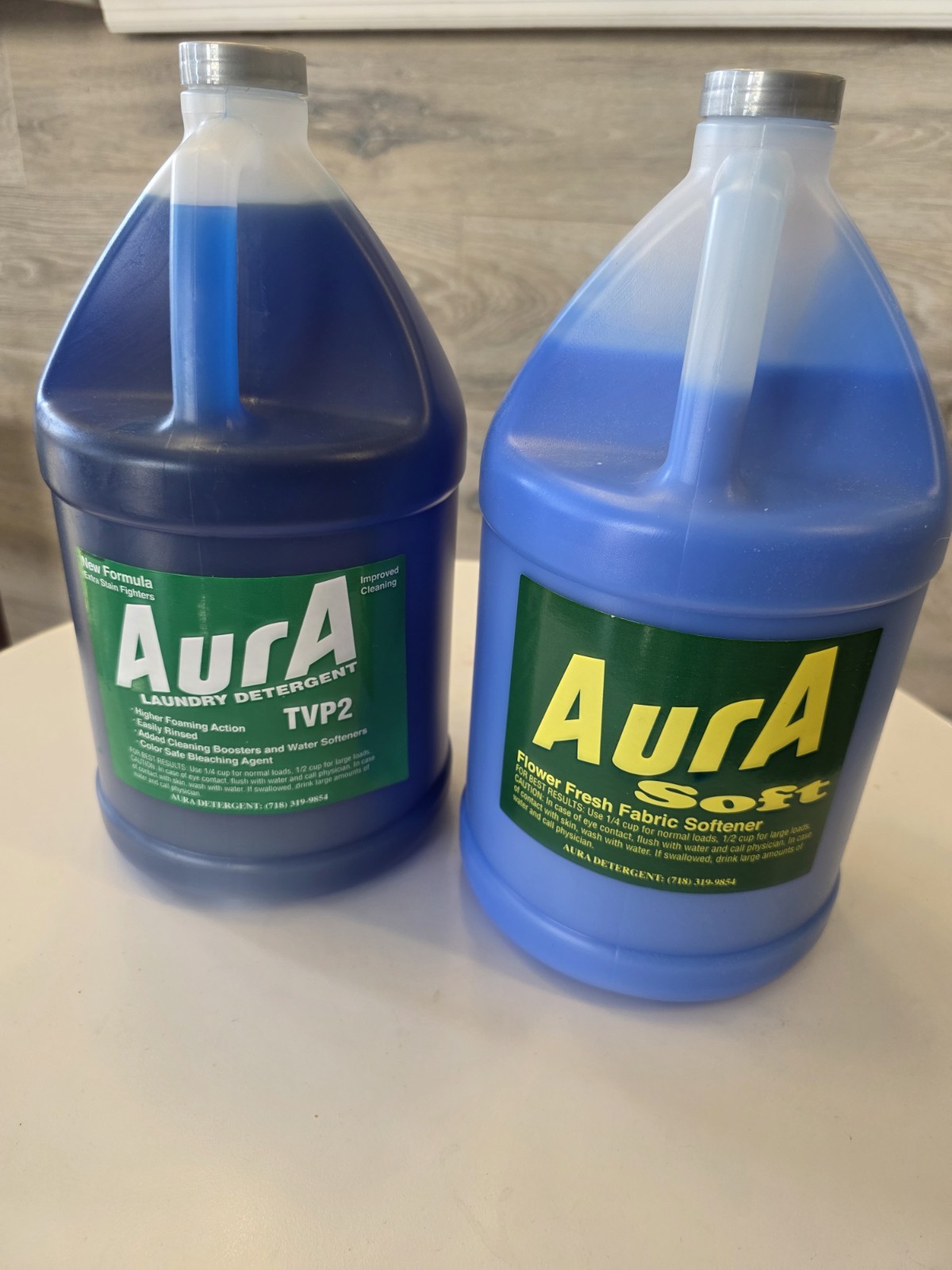 AurA TVP2 Laundry Detergent + Flower Fresh Fabric Softener 1 gal (2 Pack)