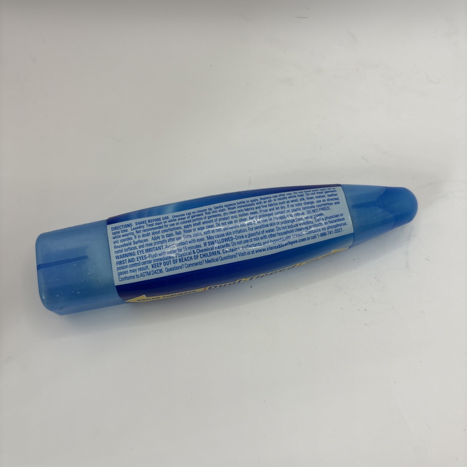 Clorox Bleach Pen Gel With Dual Tip Weighs 1.30 Ounces Used