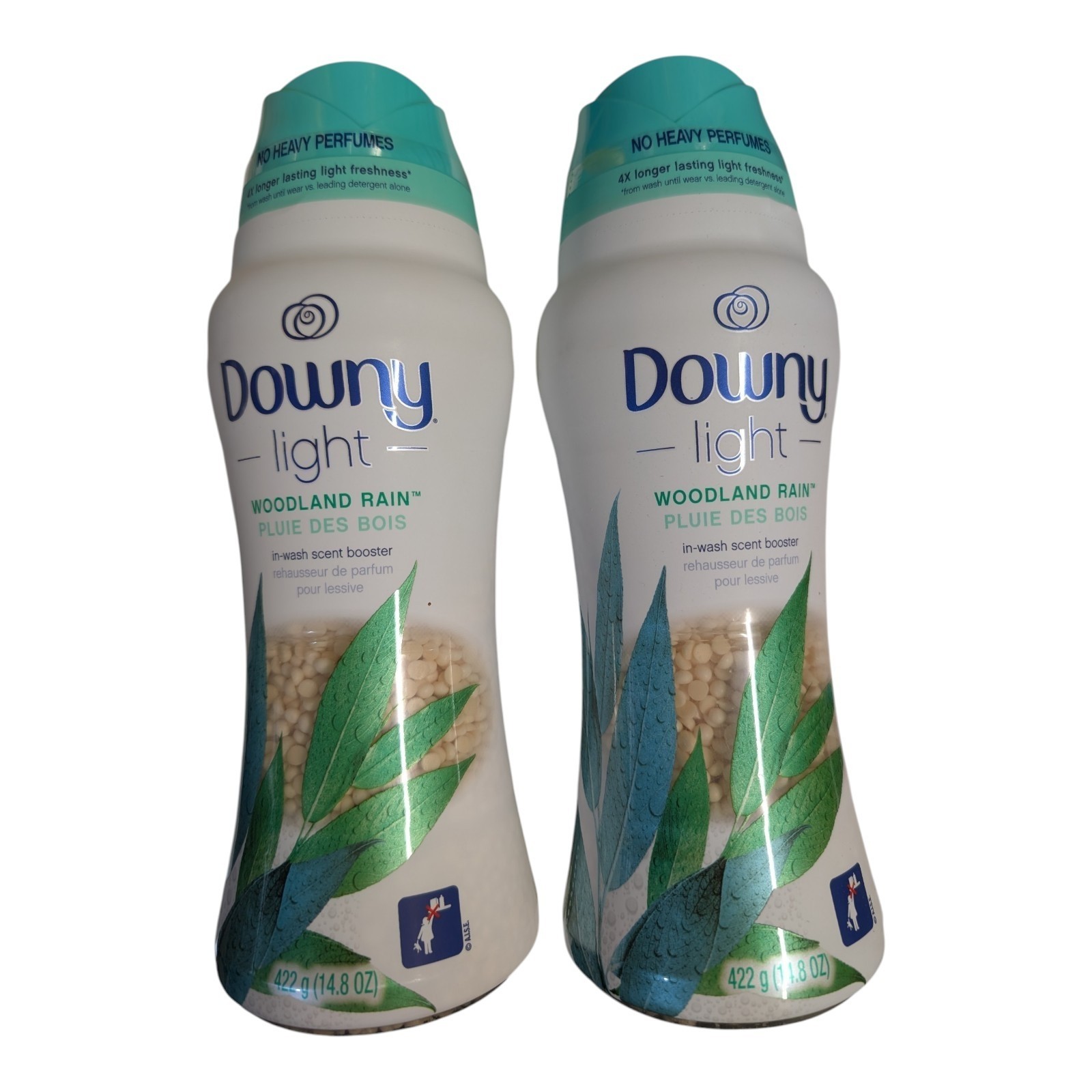 2 Downy Light Woodland Rain Scent Booster 14.8 oz Discontinued