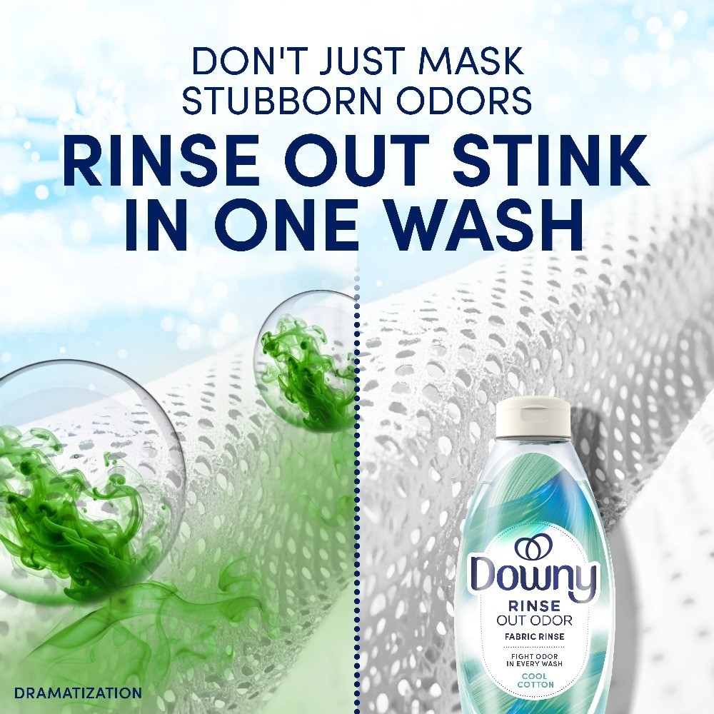Laundry Rinse Odor Eliminator Refreshes Fabrics Cool Cotton Scent 16 fl oz