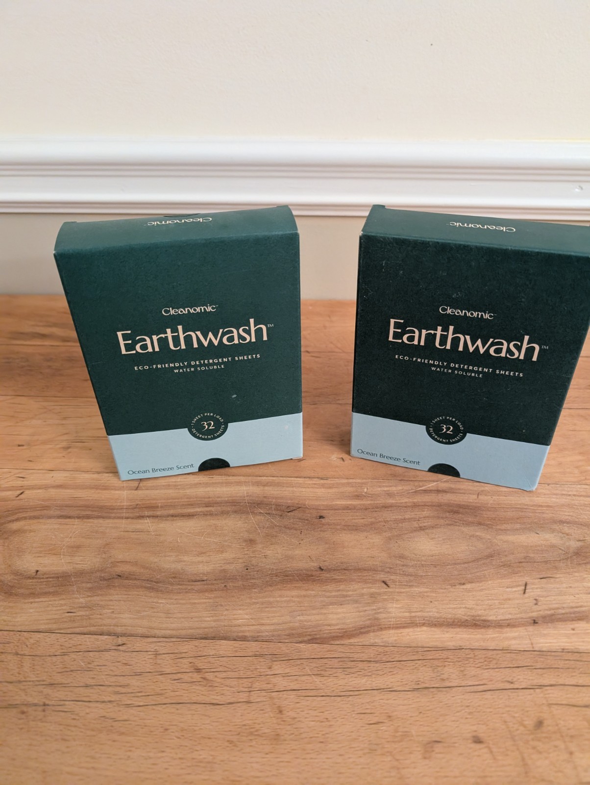 Cleanomic Set of 2 Earthwash Eco-Friendly Detergent Sheets 32 Load Ocean Breeze