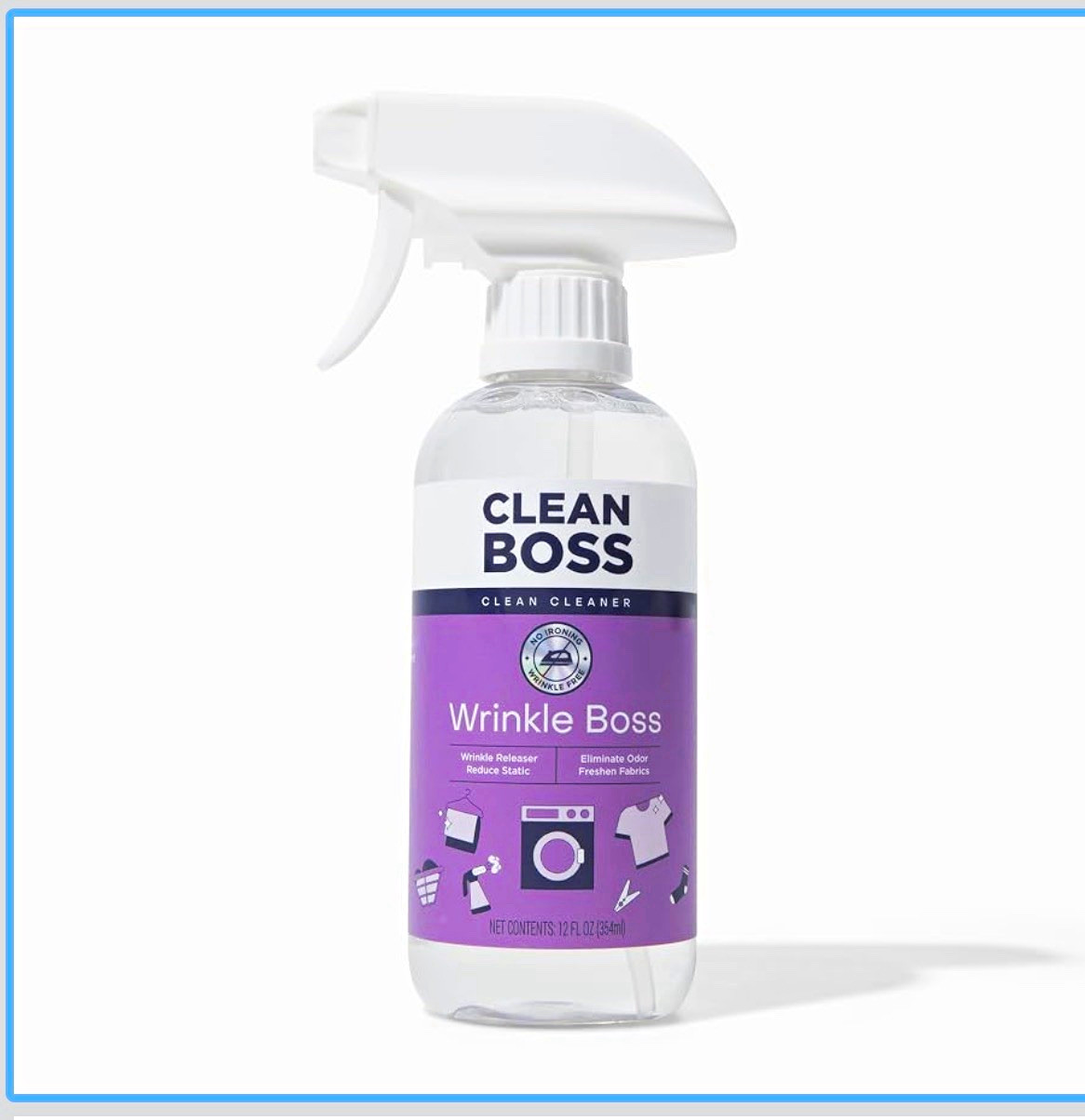 CleanBoss Wrinkle Boss Wrinkle Release Spray Odor/Static Control 12 fl oz