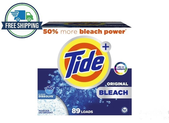 Tide Original Scent Laundry Powder with Bleach, 129 oz (89 Wash Loads)
