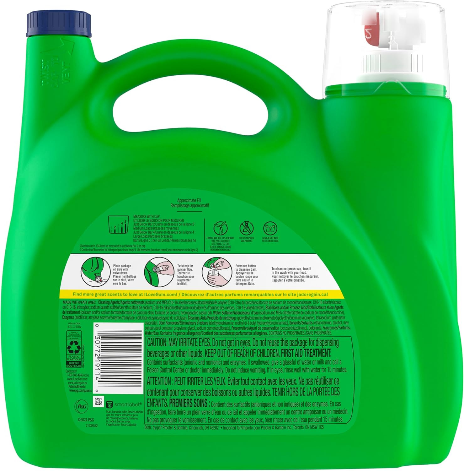 Liquid Laundry Detergent, Original Scent, 194 Fl Oz, 134 Loads, Freshness + Odor