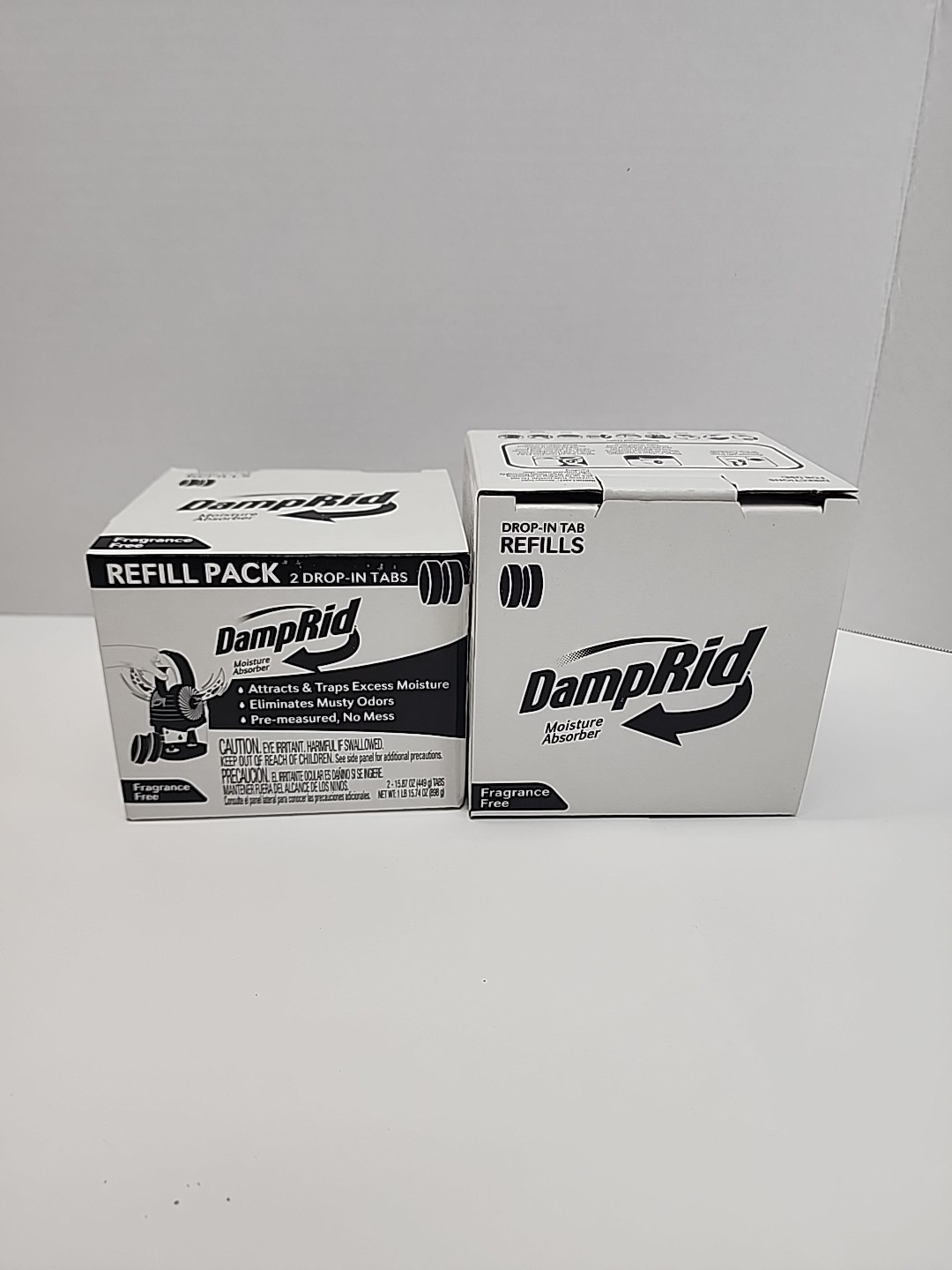 Damprid 15.8 Ounce Odor Free Odor-fighting Moisture Absorber Refills Lot Of 3