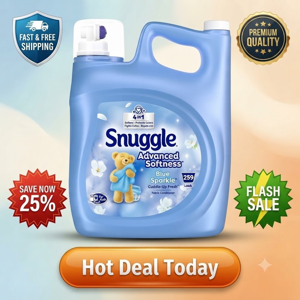 Snuggle Fabric Softener Blue Sparkle 176 oz 259 Loads Liquid Laundry