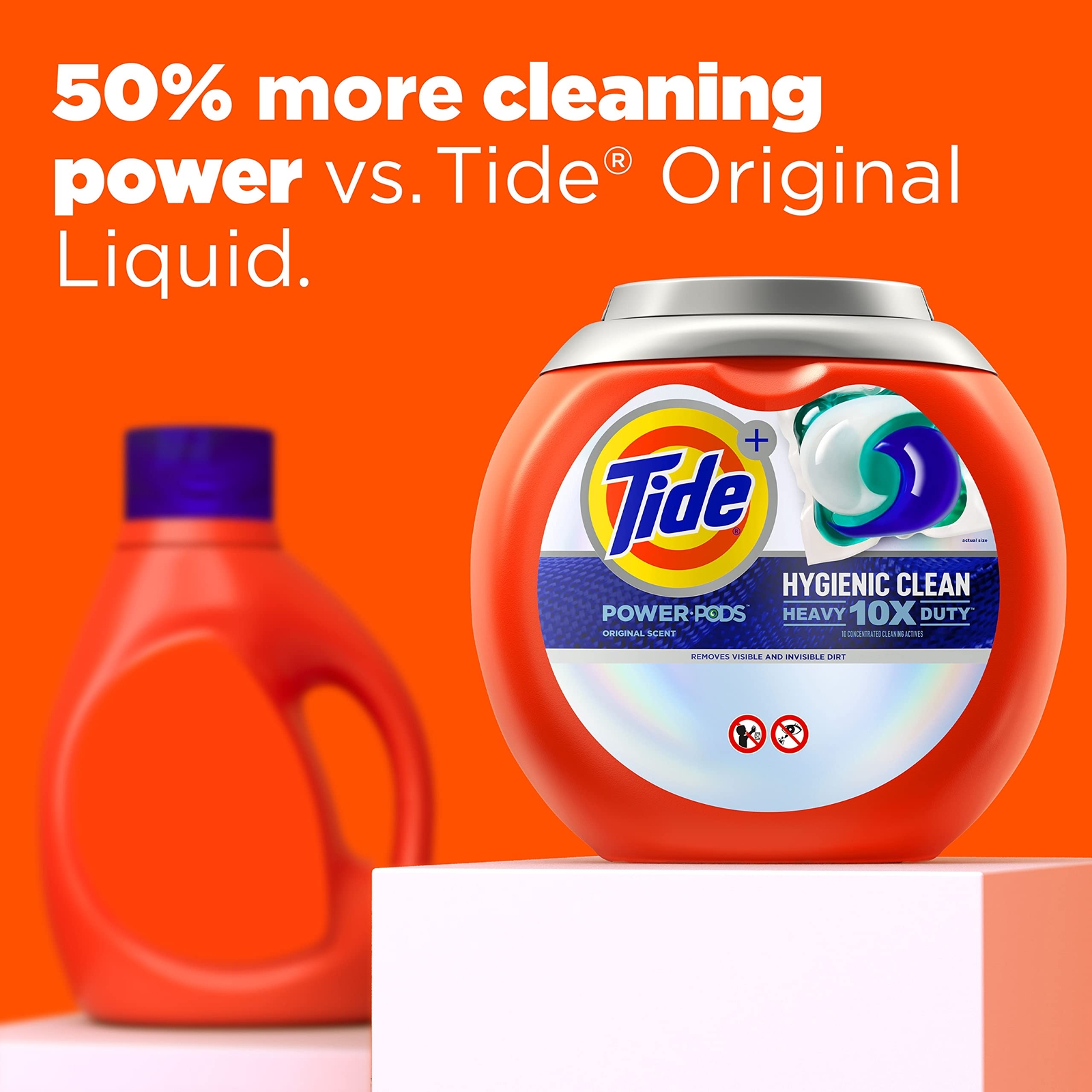 Tide Heavy Duty PODS 45 Count Original Scent 10X Cleaning Power Laundry Deter…