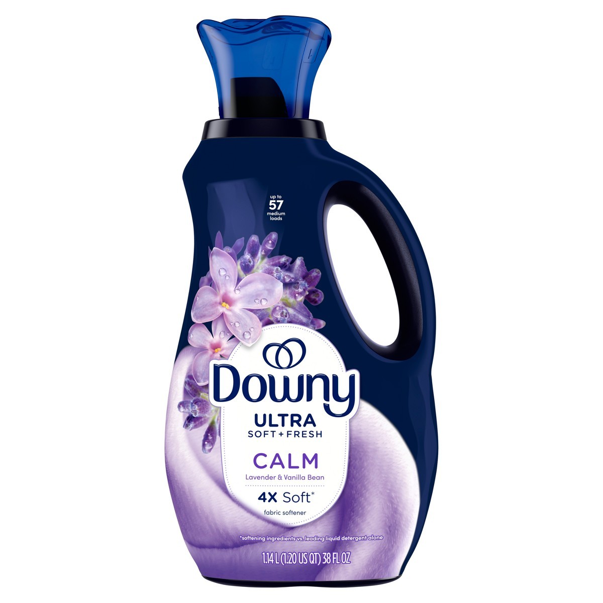 Downy Ultra Soft + Calm Lavender & Vanilla Bean Liquid Fabric Softener- 93 fl oz